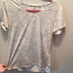 ZELOS Women's Subtle Patterned Short Sleeve Tee